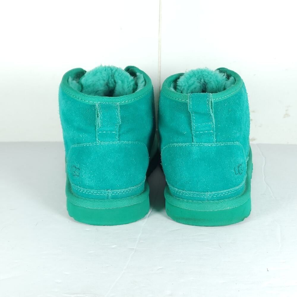 UGG Women's Neumel US 6 Green Suede Sheepskin Lined Lace Up Ankle Chukka Boots - Picture 9 of 16